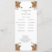 Programme Boho Floral Mariage (Devant)