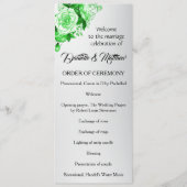Programme Boho Green Rose Metallic Silver Mariage (Devant)
