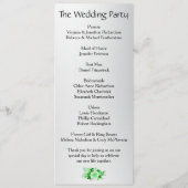 Programme Boho Green Rose Metallic Silver Mariage (Dos)