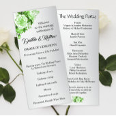 Programme Boho Green Rose Metallic Silver Mariage