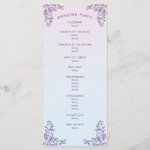 Programme Boho lilas décorative lesbienne mariage (Dos)