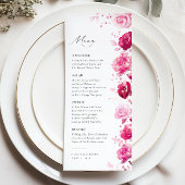 Programme Boho Magenta Hot rose Floral Élégant Mariage