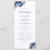 Programme Boho Navy Flowers – Countryside Wedding (Devant)