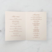 Programme Boho Pretty Calligraphy Livret Mariage en terre cu (Intérieur)