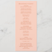 Programme Boho Retro Orange Mariage (Dos)