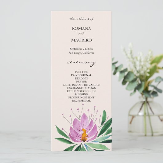Programme Boho Romantique Lilac Lotus Aquarelle Art (Debout devant)