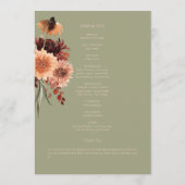 Programme Boho Rust & Neutral Sage Fall Floral (Dos)