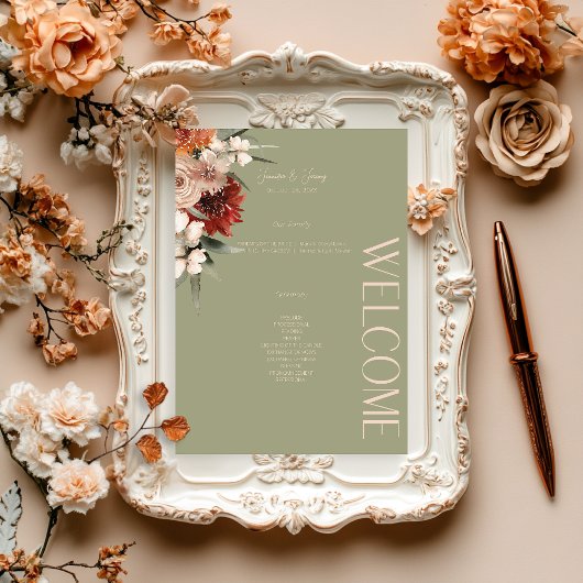 Programme Boho Rust & Neutral Sage Fall Floral