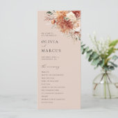 Programme Boho Terracotta Dahlia Rose Mariage (Debout devant)