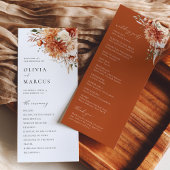 Programme Boho Terracotta Dahlia Rose Mariage