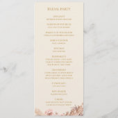 Programme Boho Tropical Botanical | Dusty Rose Mariage plat (Dos)