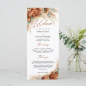 Programme Boho tropical terre cuite pampas eucalyptus mariag (Debout devant)