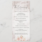 Programme Bois rustique & Roses romantiques Shabby Mariage (Devant)