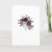 Programme Bordo Violet Plum Aquarelle Mariage Floral (Dos)