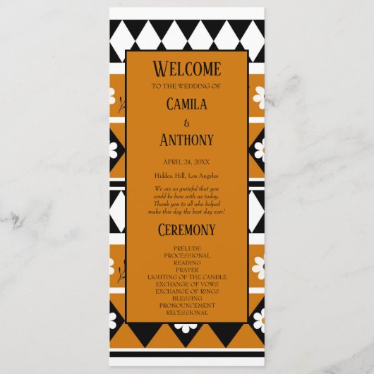 Programme Bordure Fleur Diamant Boho Motif Floral (Devant)