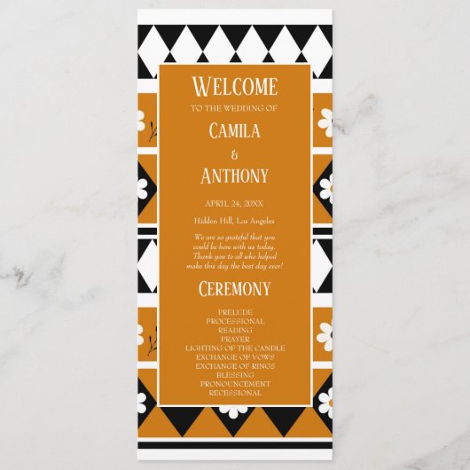 Programme Bordure Fleur Diamant Boho Motif Floral (Devant)