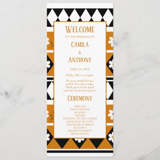 Programme Bordure Fleur Diamant Boho Motif Floral (Devant)