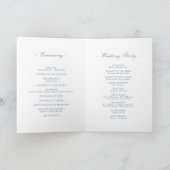 Programme Bordures élégantes bleu poussiéreux mariage minima (Intérieur)