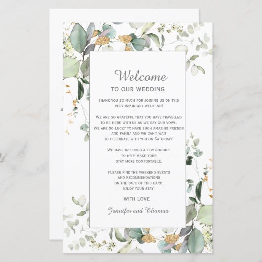 Programme Botanique Eucalyptus Green Weclome (Devant / Derrière)