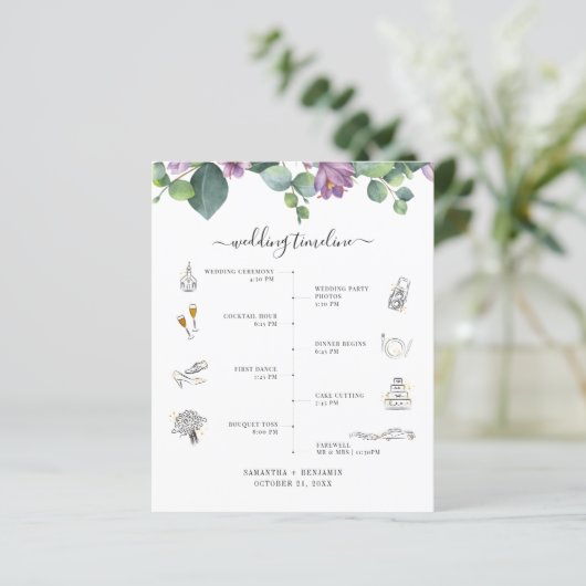 Programme Botanique Eucalyptus Script Wedding (Debout devant)