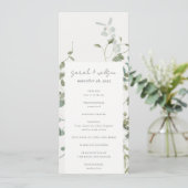 Programme Botanique Eucalyptus Watercolor Wedding (Debout devant)