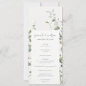 Programme Botanique Eucalyptus Watercolor Wedding (Devant)