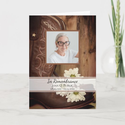 Programme Botte de cowboy White Daisers Service funéraire de (Devant)