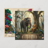 Programme Bouddha serein et éléphant dans l'art de la forêt (Devant / Derrière)