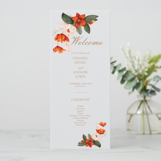 Programme Bouquet de Boho avec fleurs de feu (Debout devant)