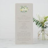 Programme Bouquet de mariage d'hiver Greige Snowberry + Euca (Debout devant)