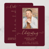 Programme Bourgogne Gold Photo Funérailles Ordre de service (Devant / Derrière)