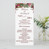 Programme Bourgogne Rustique Rose Pays Floral Thème Mariage (Debout devant)