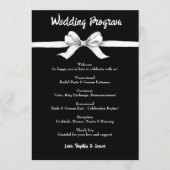 Programme Bow noir et blanc | Mariage élégant | Monochrome (Devant)