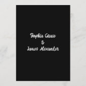 Programme Bow noir et blanc | Mariage élégant | Monochrome (Dos)