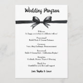 Programme Bow noir et blanc | Mariage élégant | Monochrome (Devant)