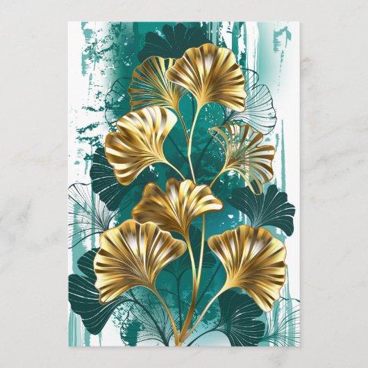 Programme Branche avec Feuilles d'or Ginko Biloba (Devant)