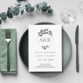 Programme Branche d'olivier stylisée mariage de charme médit