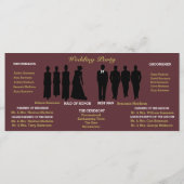 Programme BRIDE & CO Burgundy Gold Polka Dot Wedding Party (Dos)
