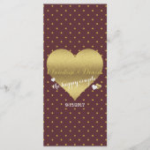 Programme BRIDE & CO Burgundy Gold Polka Dot Wedding Party (Devant)