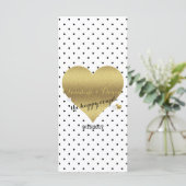 Programme BRIDE & CO White & Gold Polka Dot Wedding Party (Debout devant)
