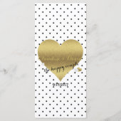 Programme BRIDE & CO White & Gold Polka Dot Wedding Party (Devant)