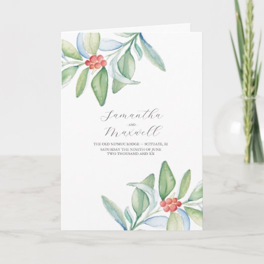 Programme Brochure de la cérémonie des Mariages de Noël (Devant)