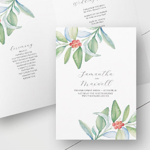 Programme Brochure de la cérémonie des Mariages de Noël
