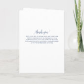 Programme Brochure Mariage de script de calligraphie bleue (Dos)
