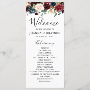 Programme Brousse Bourgogne Marine Bleu Botanique Floral Boh