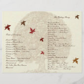 Programme Brown de mariage des chênes (Dos)