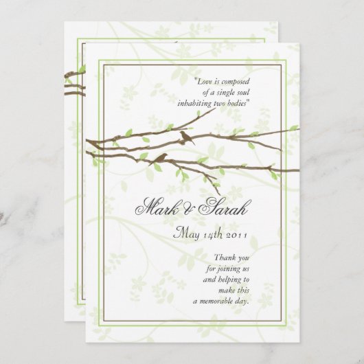 Programme Budding Direcches with Inséparables Program (Devant / Derrière)