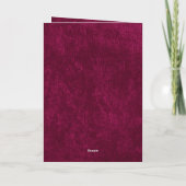 Programme Burgundy Berry Velvet White Folded Wedding Program (Dos)
