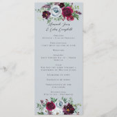 Programme Burgundy Silver Grey Rose Botanique (Devant)