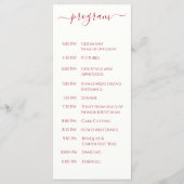 Programme Burgundy Wedding (Dos)